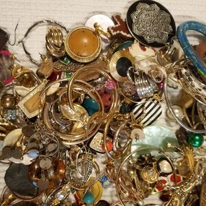 Lot of 260 Single Earrings for Crafts